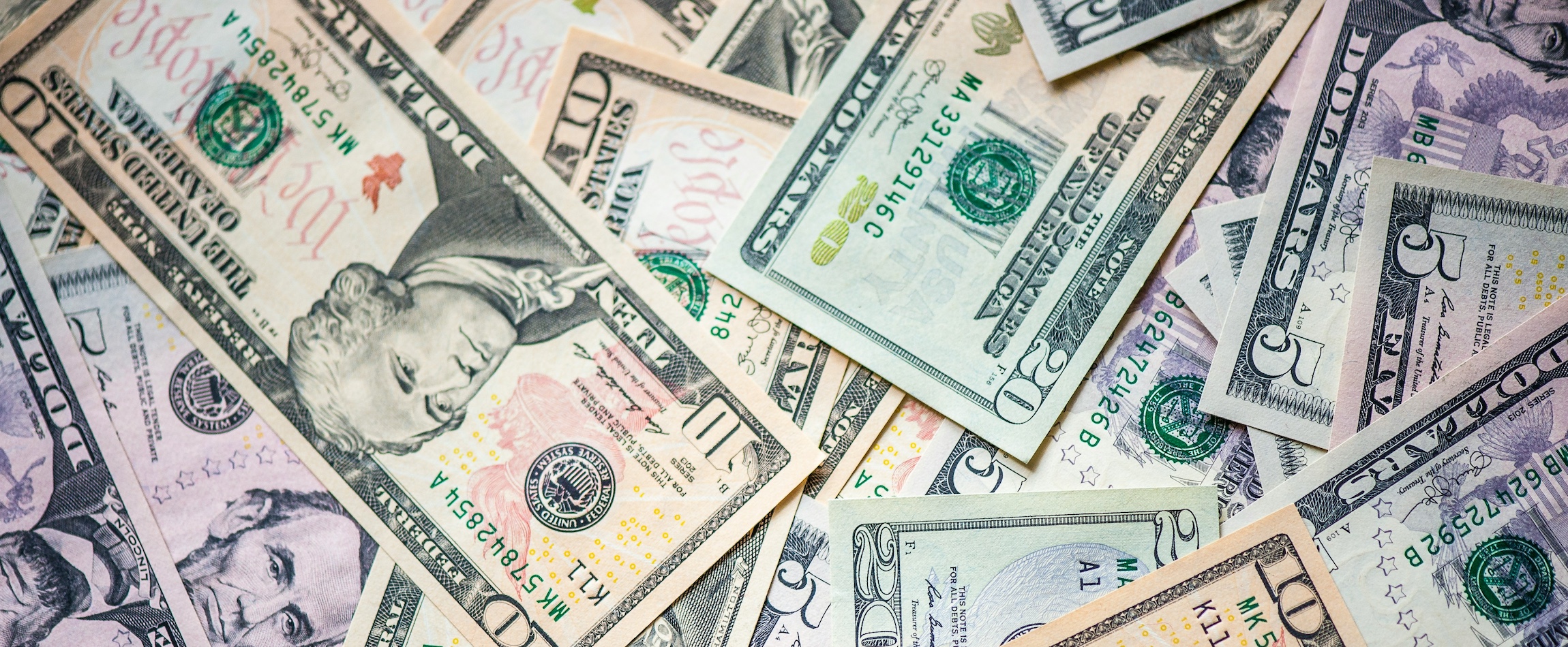 cash spread out