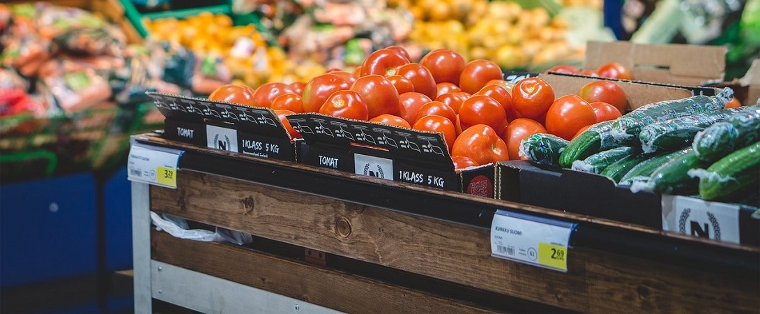 expensive vegetables in a grocery store