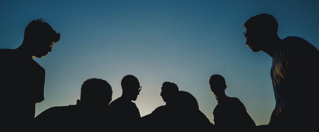 group of people silhouettes