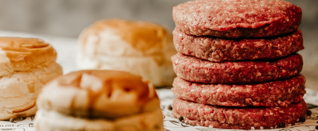 stack of burgers