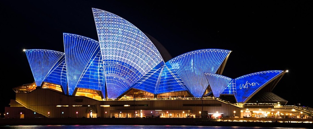 side view of the Sydney Opera House