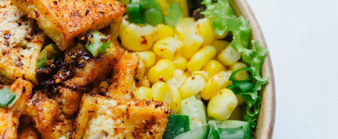 tofu and corn dish